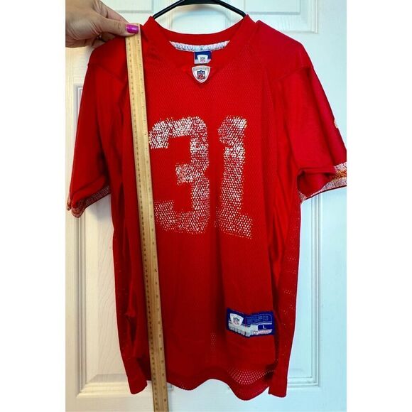 Kansas City Chiefs #31 Holmes Youth Netted Reebok Jersey Size Large - Picture 6 of 9
